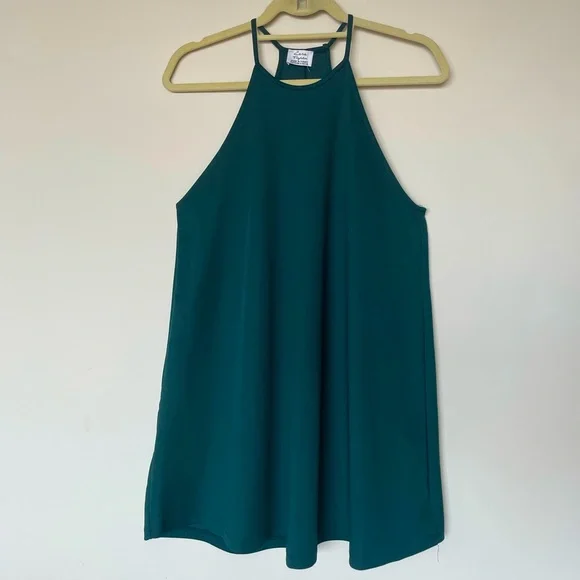 Zara | Dresses | Zara Halter Neck Sleeveless Dress Size S Dark Teal Green |  Poshmark
